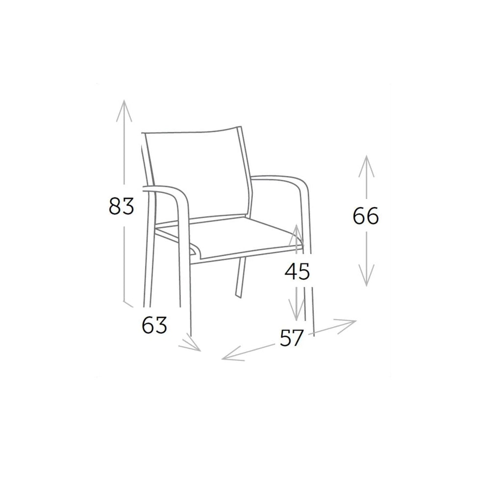 Gallis Stackable Armchair - White | Silverblack
