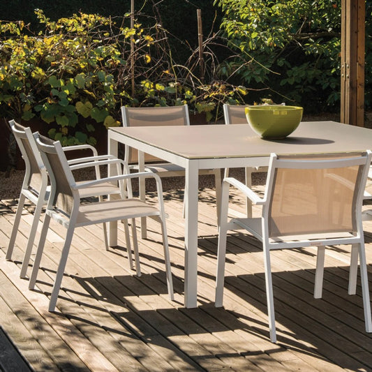Gallis Stackable Armchair - White khaki
