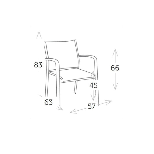 Gallis Stackable Armchair - Champagne khaki
