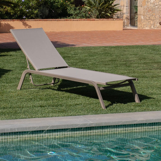 July Stackable Deck Chair - Champagne|khaki