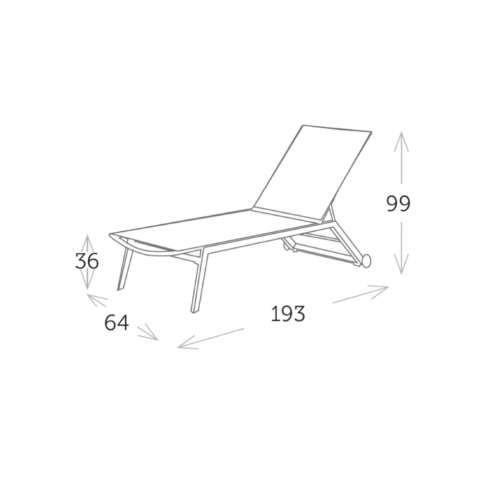 Cannes Stackable Sunlounger - White|Khaki