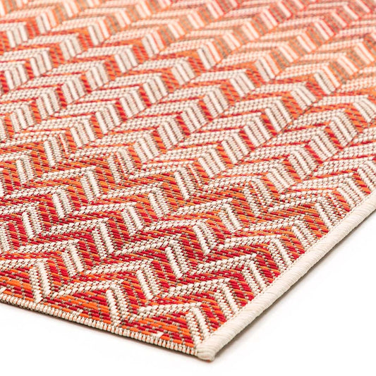 Ziggy Outdoor Carpet - Red | Beige