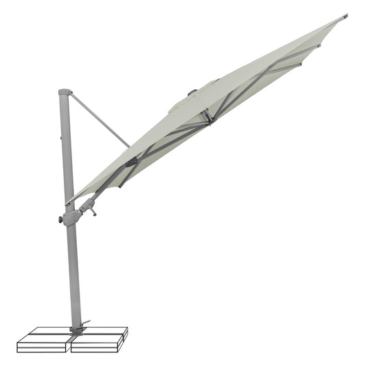Varioflex Parasol 330x270 cm - Light grey