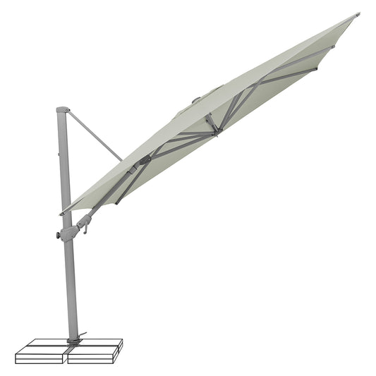 Varioflex Parasol 300x300 cm - Light grey
