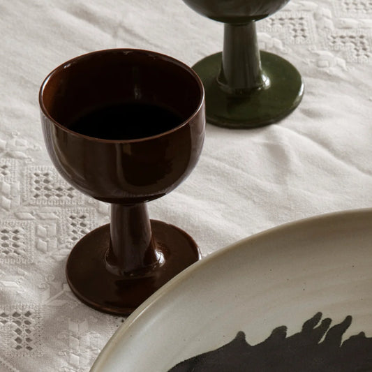Floccula Wine Glass - Dark Brown