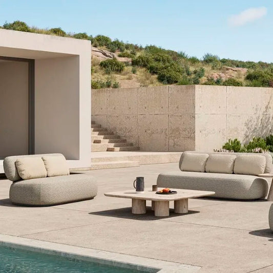Bubble Outdoor Loveseat – Teak Natural | Riviera Sand