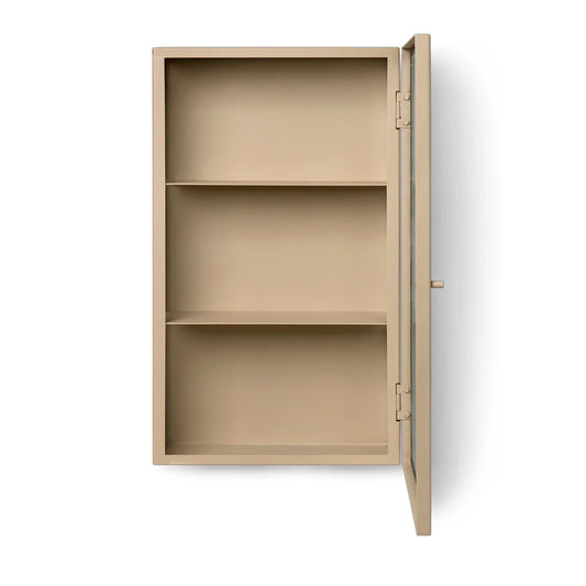 Haze Wall Cabinet Reeded Glass - Cashmere