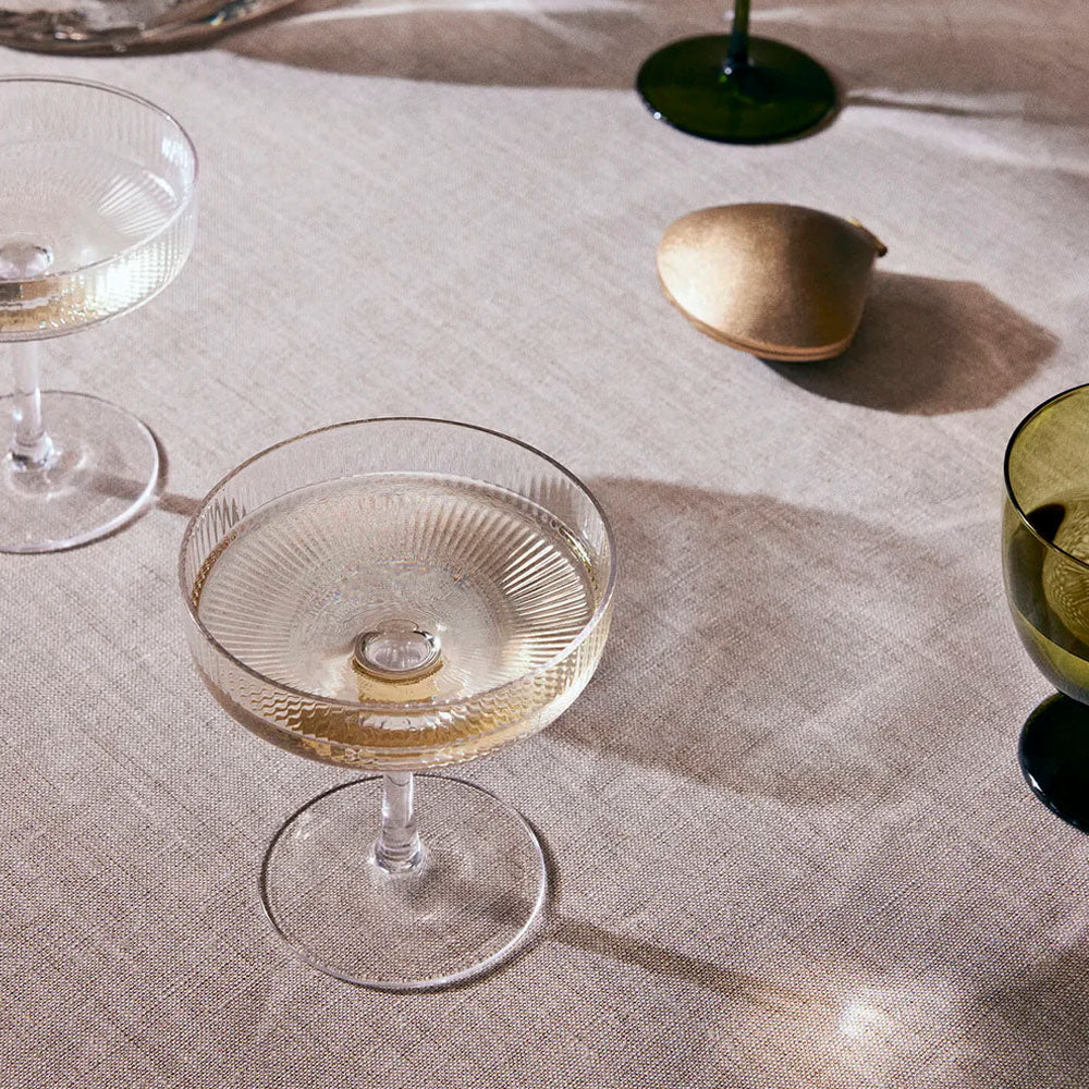 Ripple Champagne Saucers Set of 2 - Clear