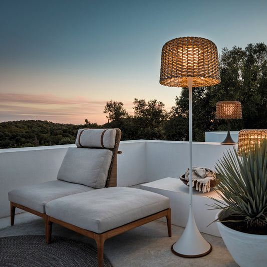 Gloster Mesh Tall Lantern - White