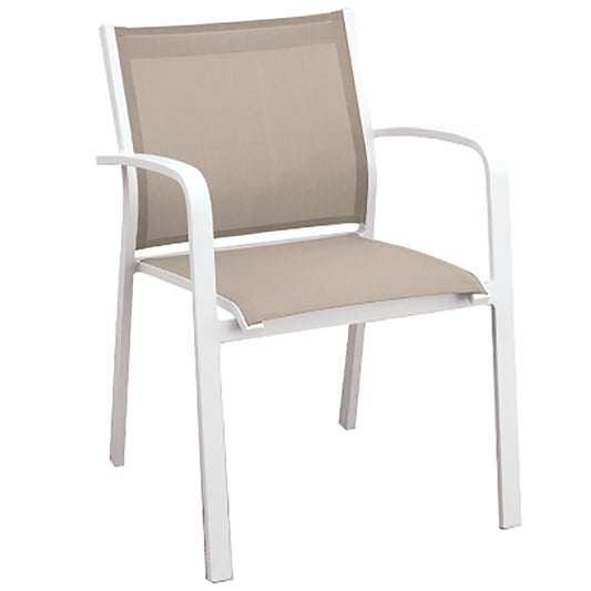 Gallis Stackable Armchair - White khaki