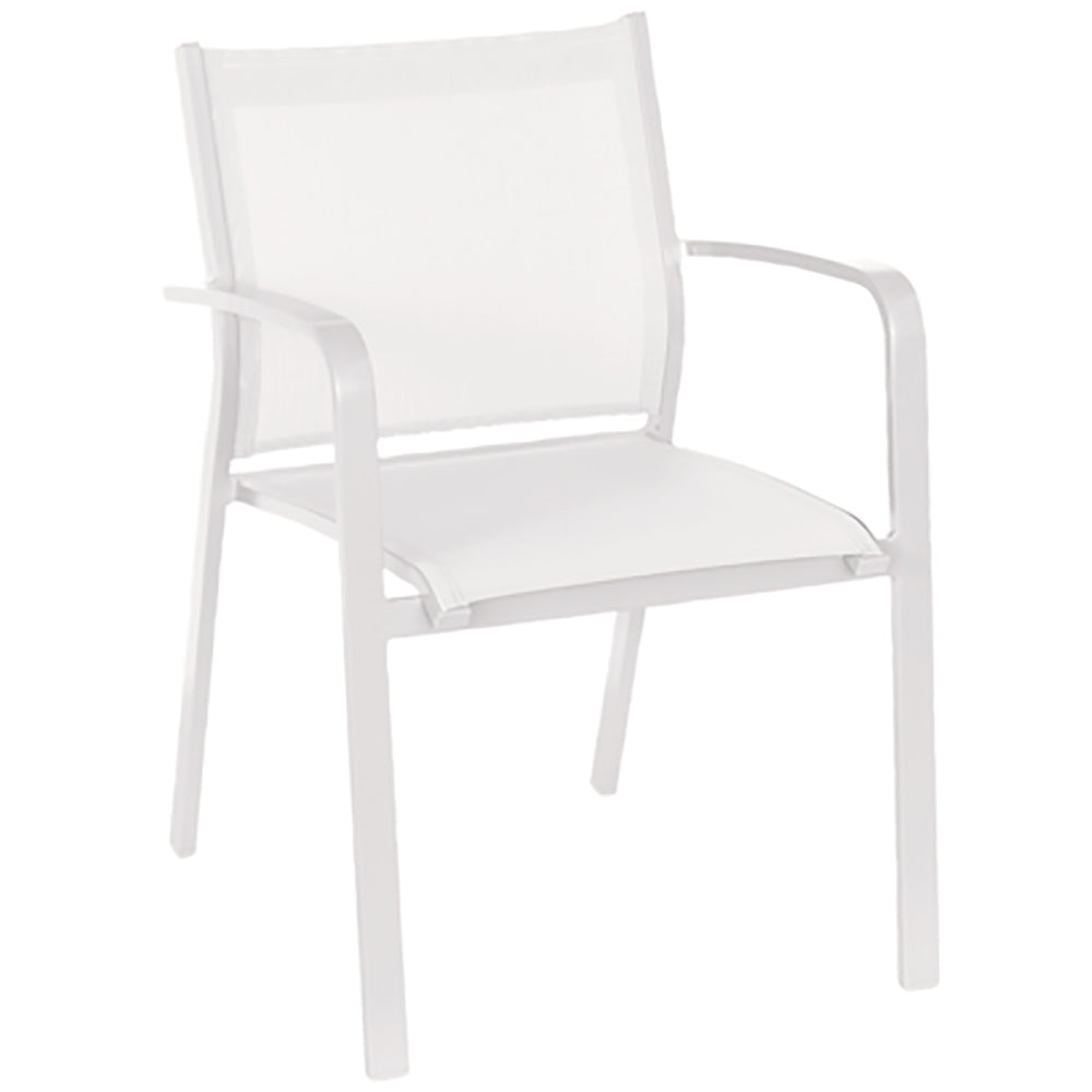 Gallis Stackable Armchair - White | White