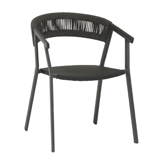 Auto Stackable Armchair - Charcoal black