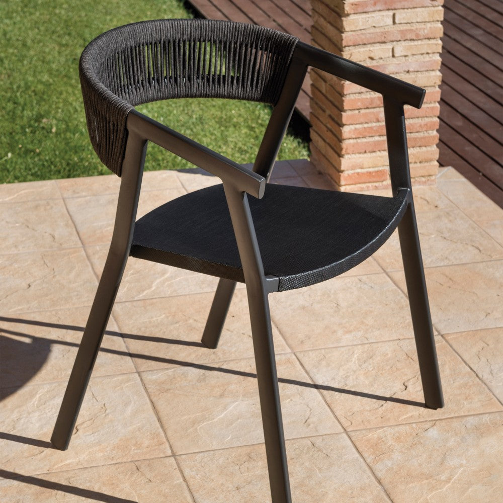 Auto Stackable Armchair - Charcoal black