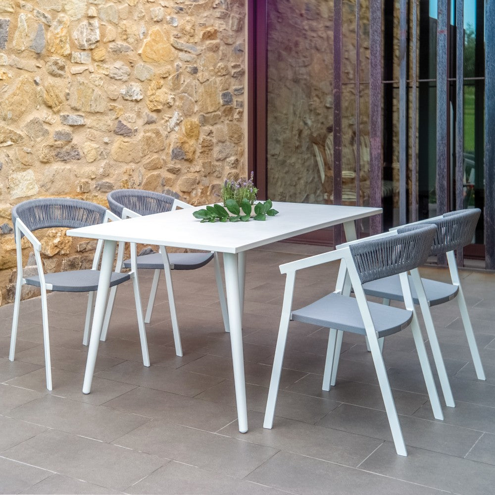 Auto Stackable Armchair - White | Silverblack