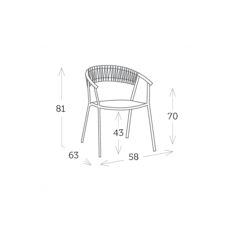 Auto Stackable Armchair - White | Silverblack
