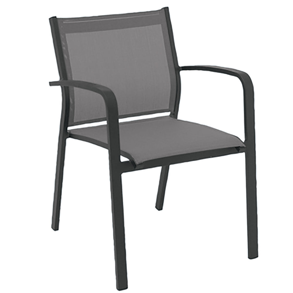 Gallis Stackable Armchair - Charcoal silverblack