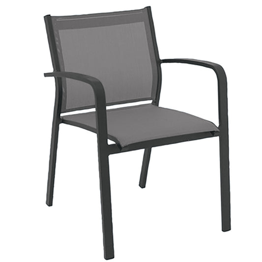 Gallis Stackable Armchair - Charcoal silverblack