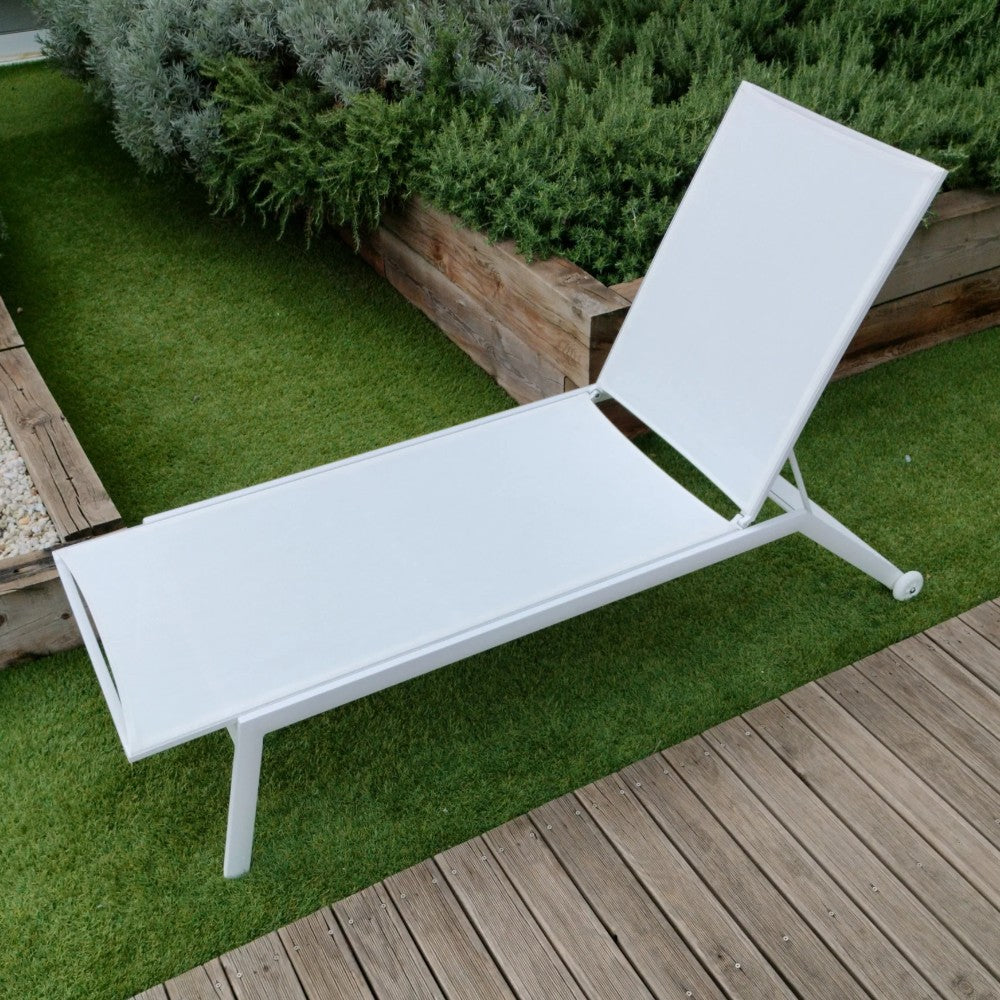 Cannes Stackable Sunloungers - White|white