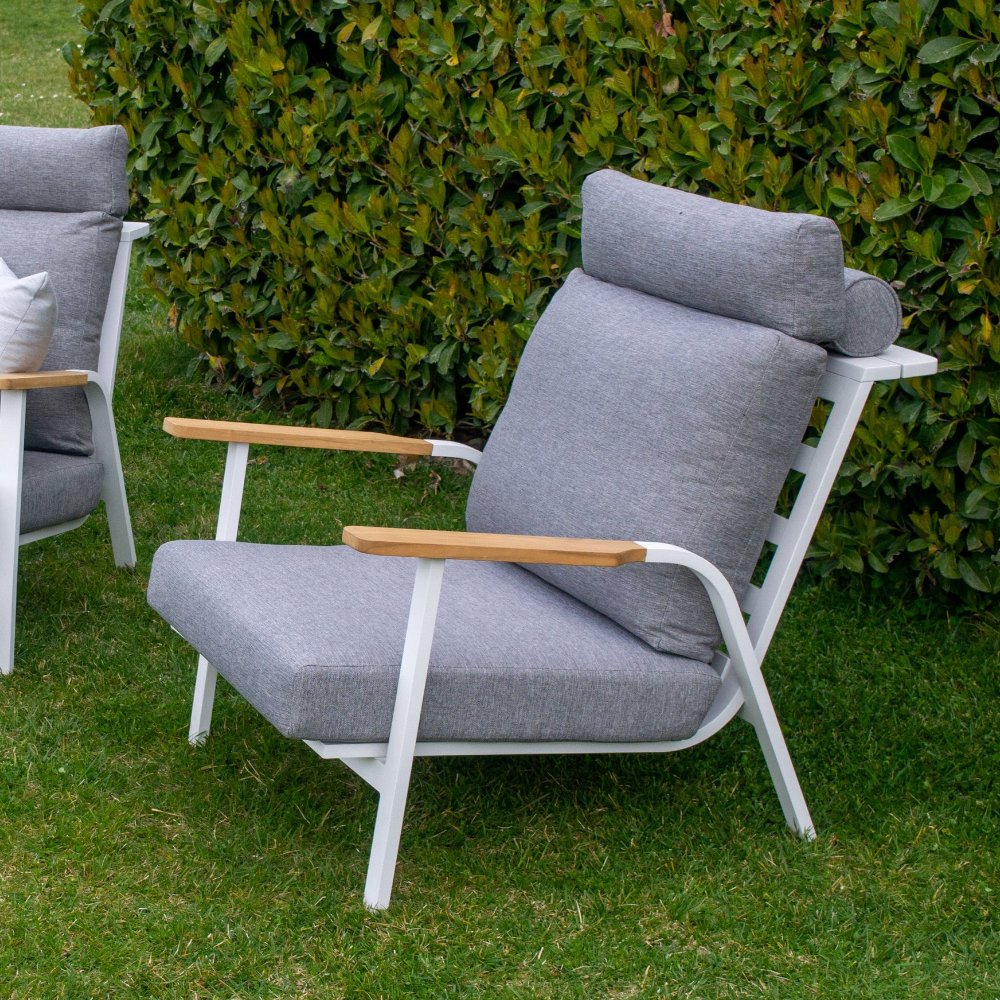 Dandy Armchair - White|Grey