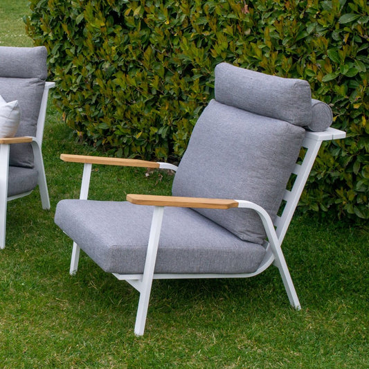 Dandy Armchair - White|Grey