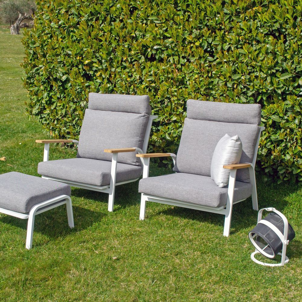 Dandy Armchair - White|Grey