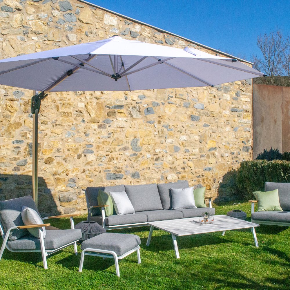 Dandy 3 Seat Sofa - White|Grey