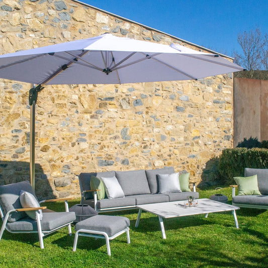 Dandy 3 Seat Sofa - White|Grey