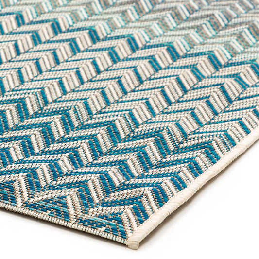 Ziggy Outdoor Carpet - Blue | Beige
