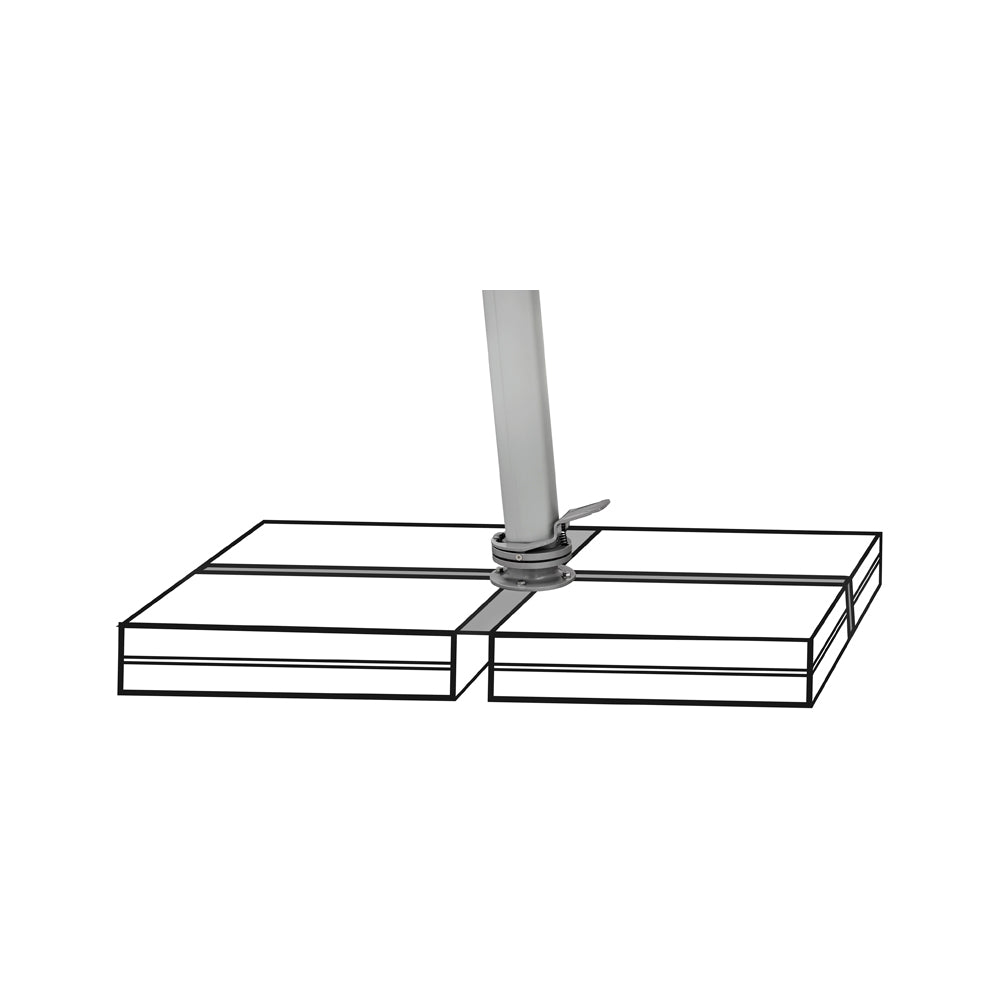 Varioflex Parasol 330x270 cm - Light grey