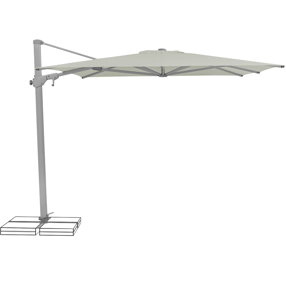 Varioflex Parasol 330x270 cm - Light grey
