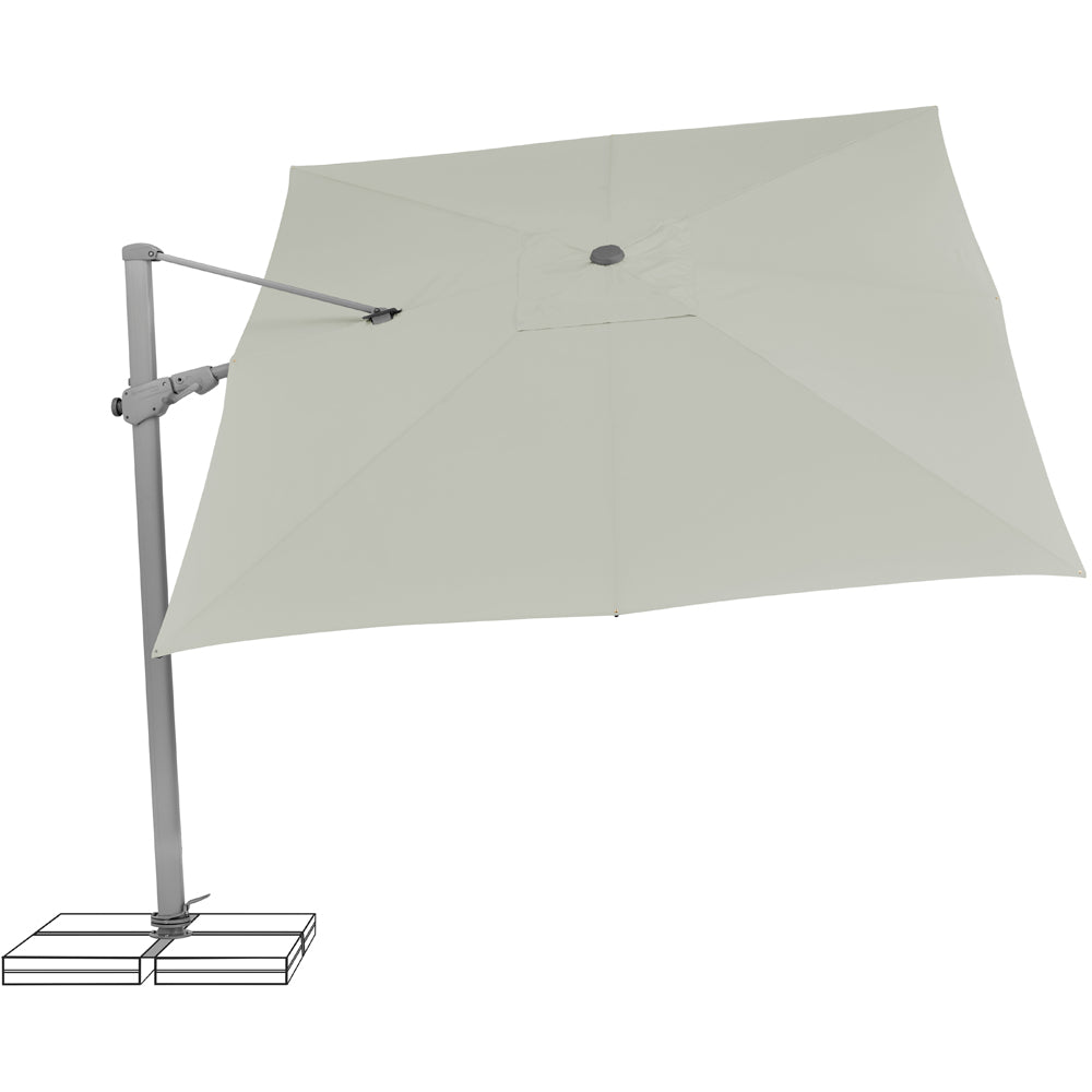 Varioflex Parasol 330x270 cm - Light grey