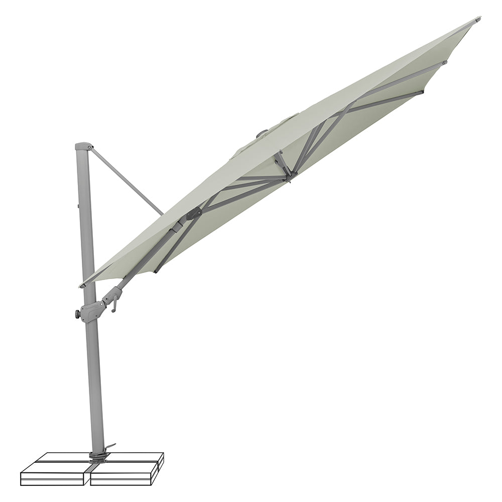 Varioflex Parasol 300x300 cm - Light grey