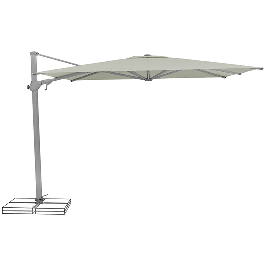 Varioflex Parasol 300x300 cm - Light grey