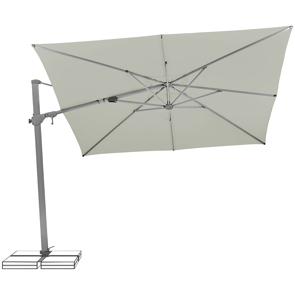 Varioflex Parasol 300x300 cm - Light grey