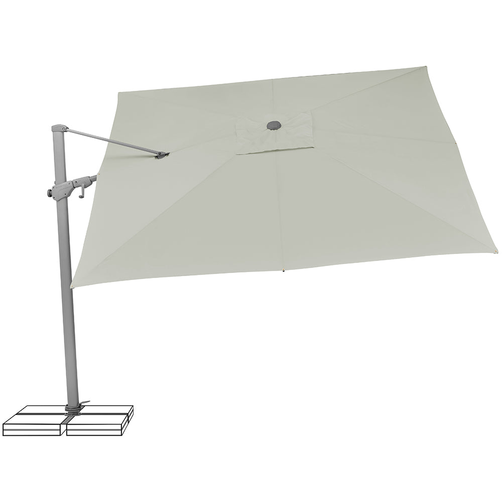 Varioflex Parasol 300x300 cm - Light grey