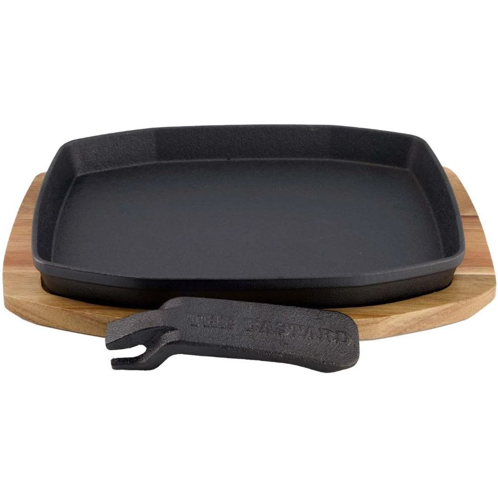 Sizzling Plate and Holder Cast Iron