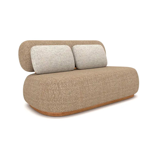 Bubble Outdoor Loveseat – Teak Natural | Riviera Sand