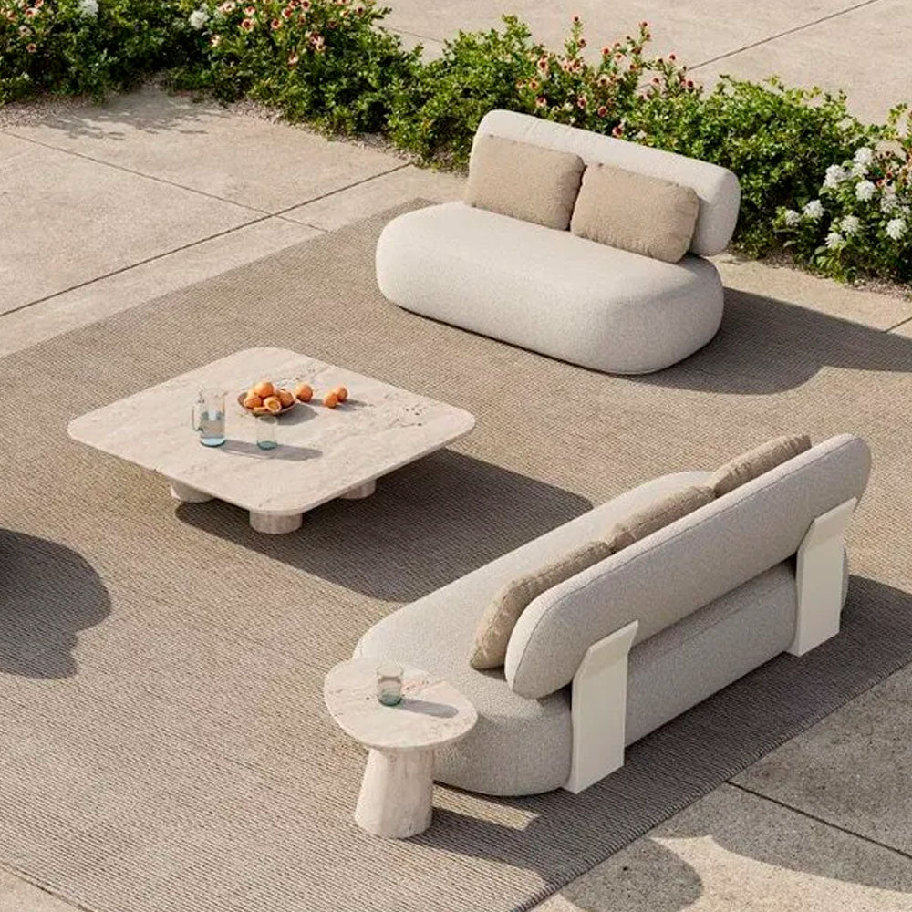 Bubble Outdoor Loveseat – Teak Natural | Riviera Sand