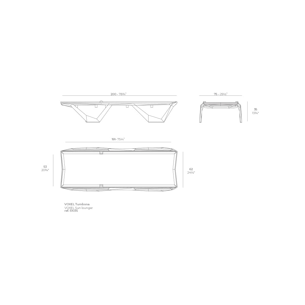 Voxel Sun Chaise - White