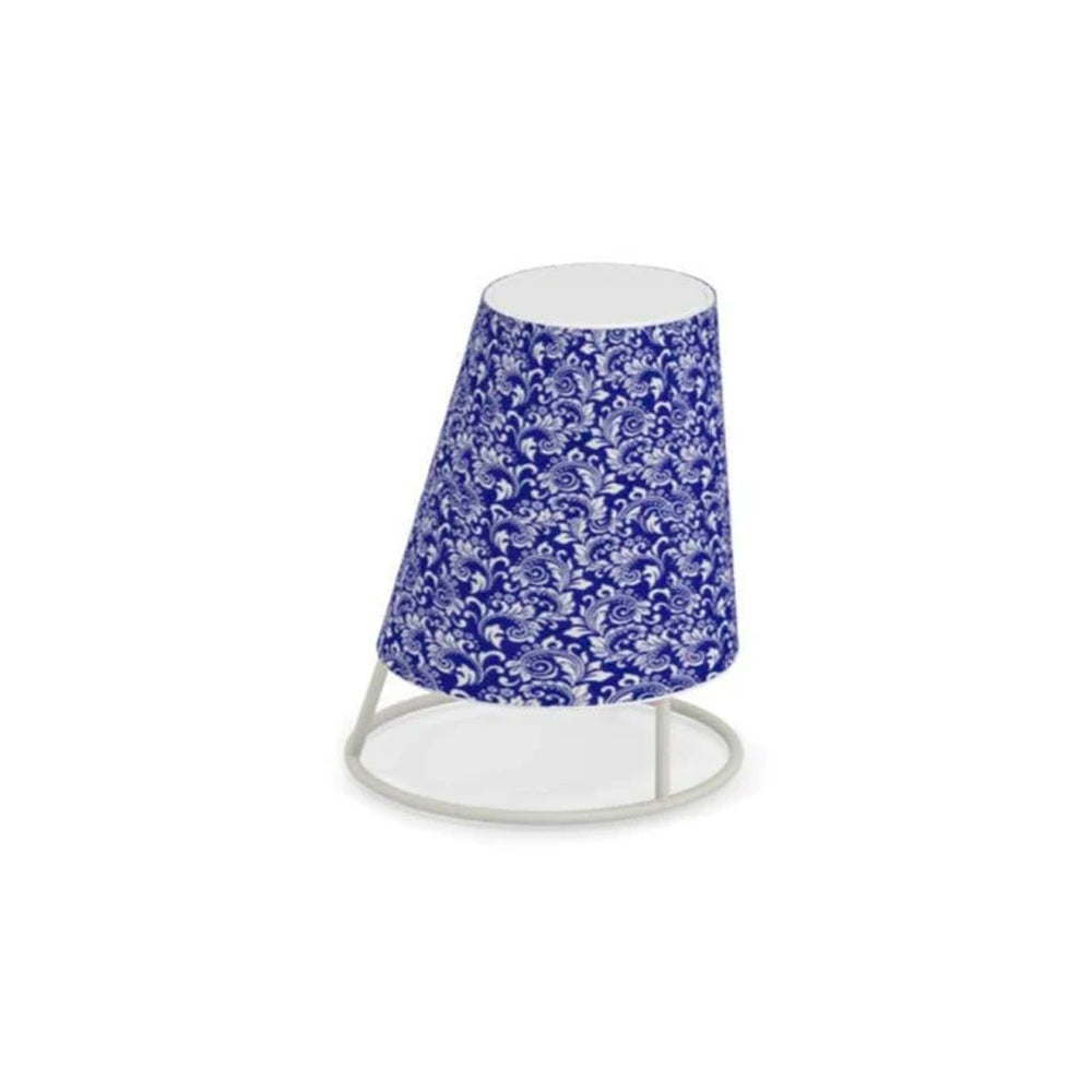 Cone Small Lamp - Blue Flowers