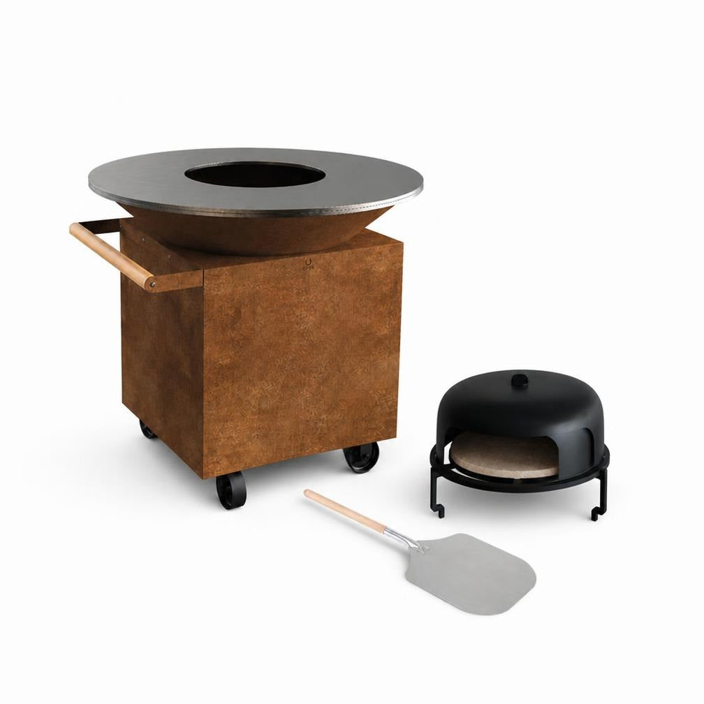 Ofyr Classic 120 PRO in Corten with FREE Pizza oven accessory