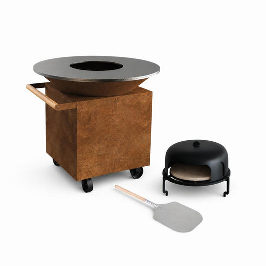 Ofyr Classic 120 PRO in Corten with FREE Pizza oven accessory