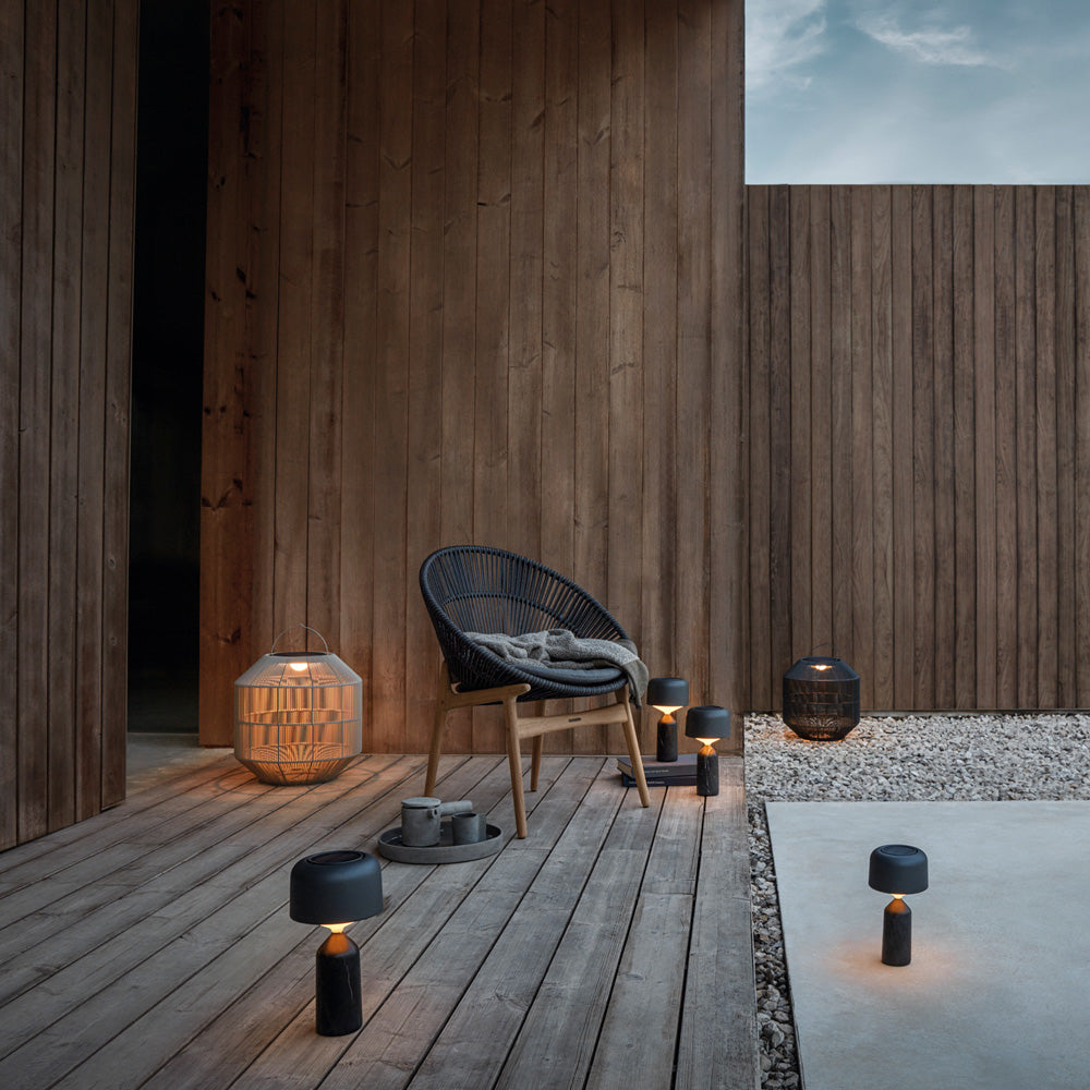 Gloster Pebble Lamp - Carbon Stone