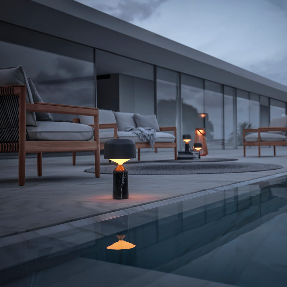 Gloster Pebble Lamp - Carbon Stone