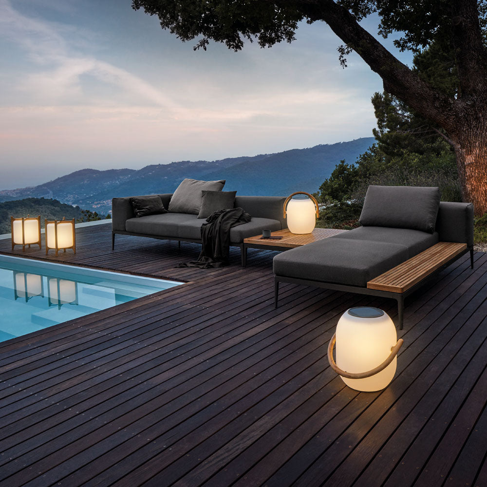Grid Chaise Unit - Teak | Meteor