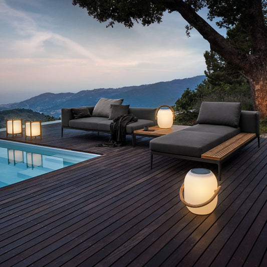 Grid Chaise Unit - Teak | Meteor