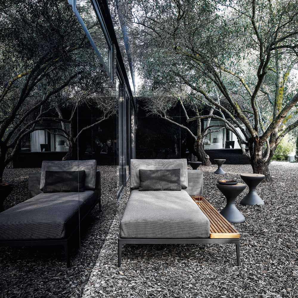 Grid Chaise Unit - Teak | Meteor
