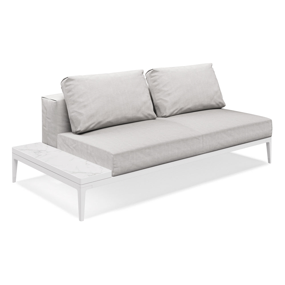 Grid End Table Unit - Ceramic | White