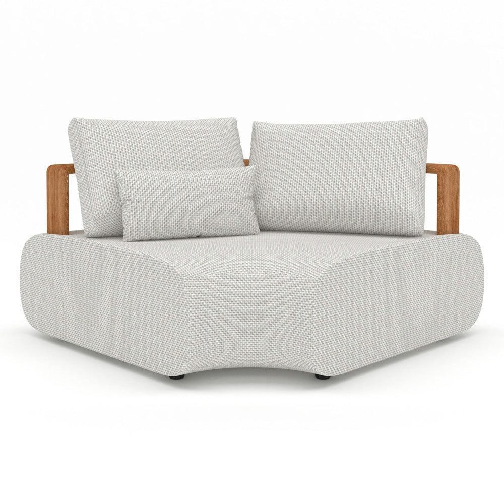 Pace Modular L-Sofa – Teak Natural | Siesta Taupe