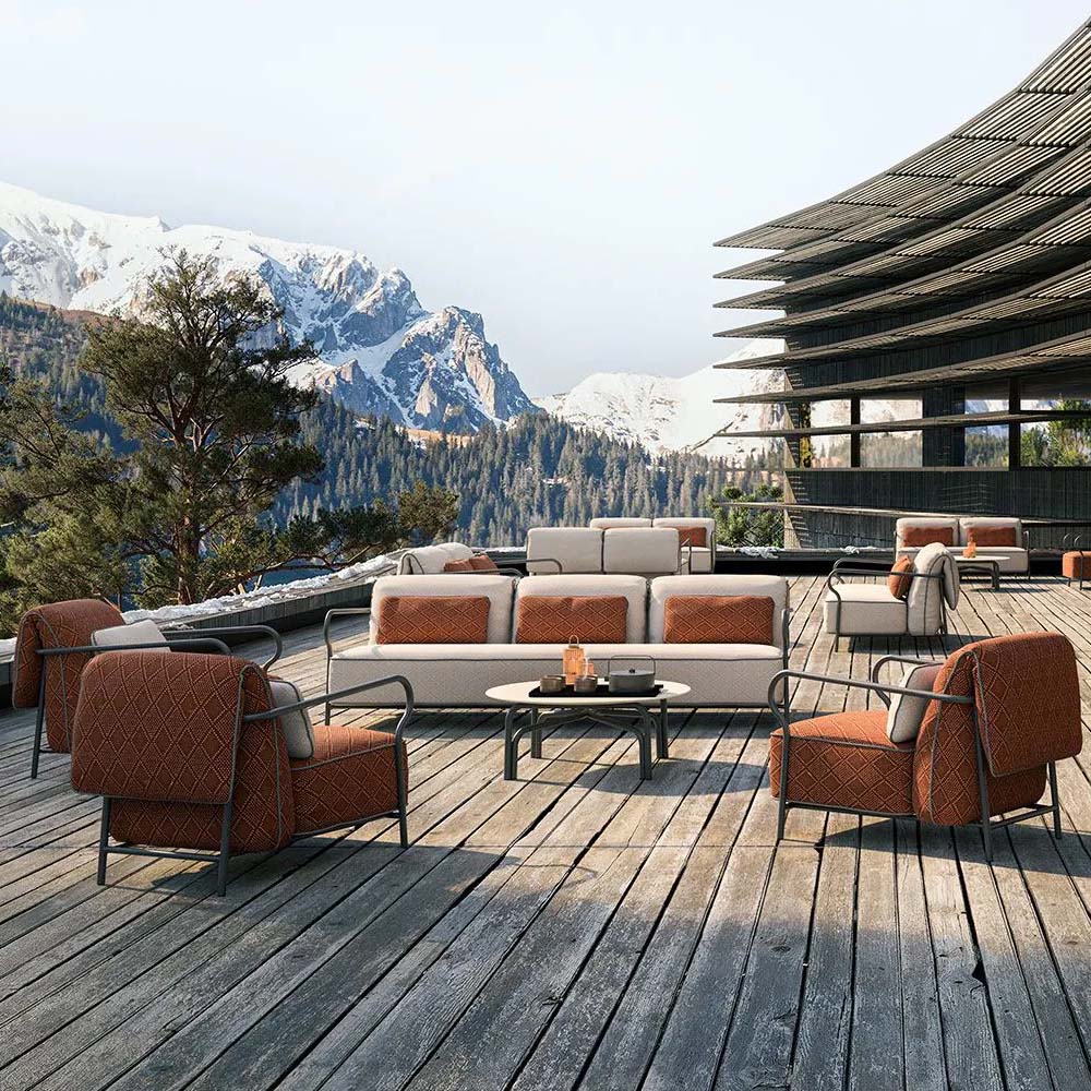 Salò 3-Seater Sofa with Seat and Backrest Cushion